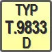 Piktogram - Typ: T.9833 D